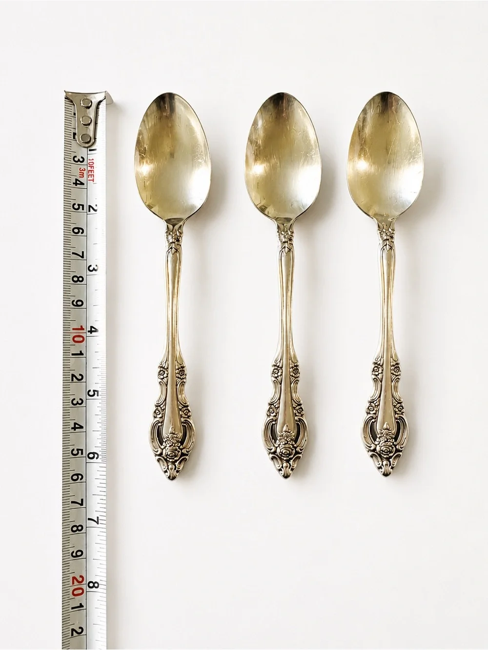 Vintage Community Silverplate Teaspoons – Set of 3 Ornate Floral Spoons